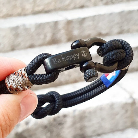 CAPTAIN Black Shackle Bracelet - Camo