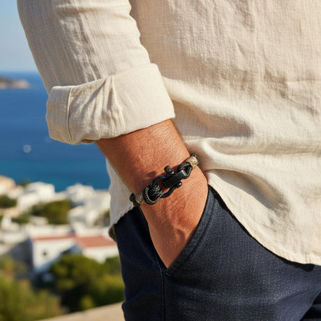 CAPTAIN Black Shackle Bracelet - Camo