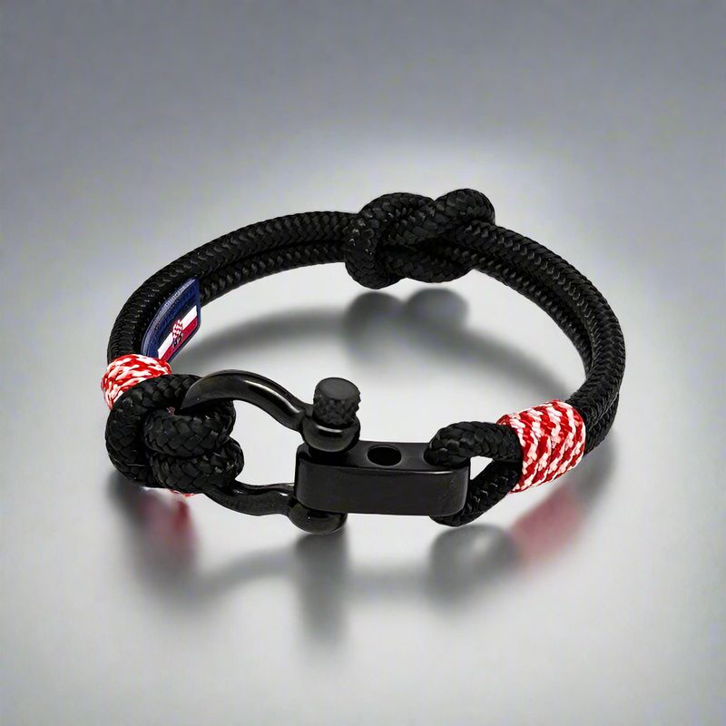 CAPTAIN Black Shackle Bracelet - Croatia