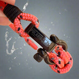 CAPTAIN Black Shackle Bracelet - Pink Mix