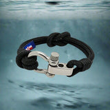 CORSAIR 5mm Nautical Clasp Bracelet Black