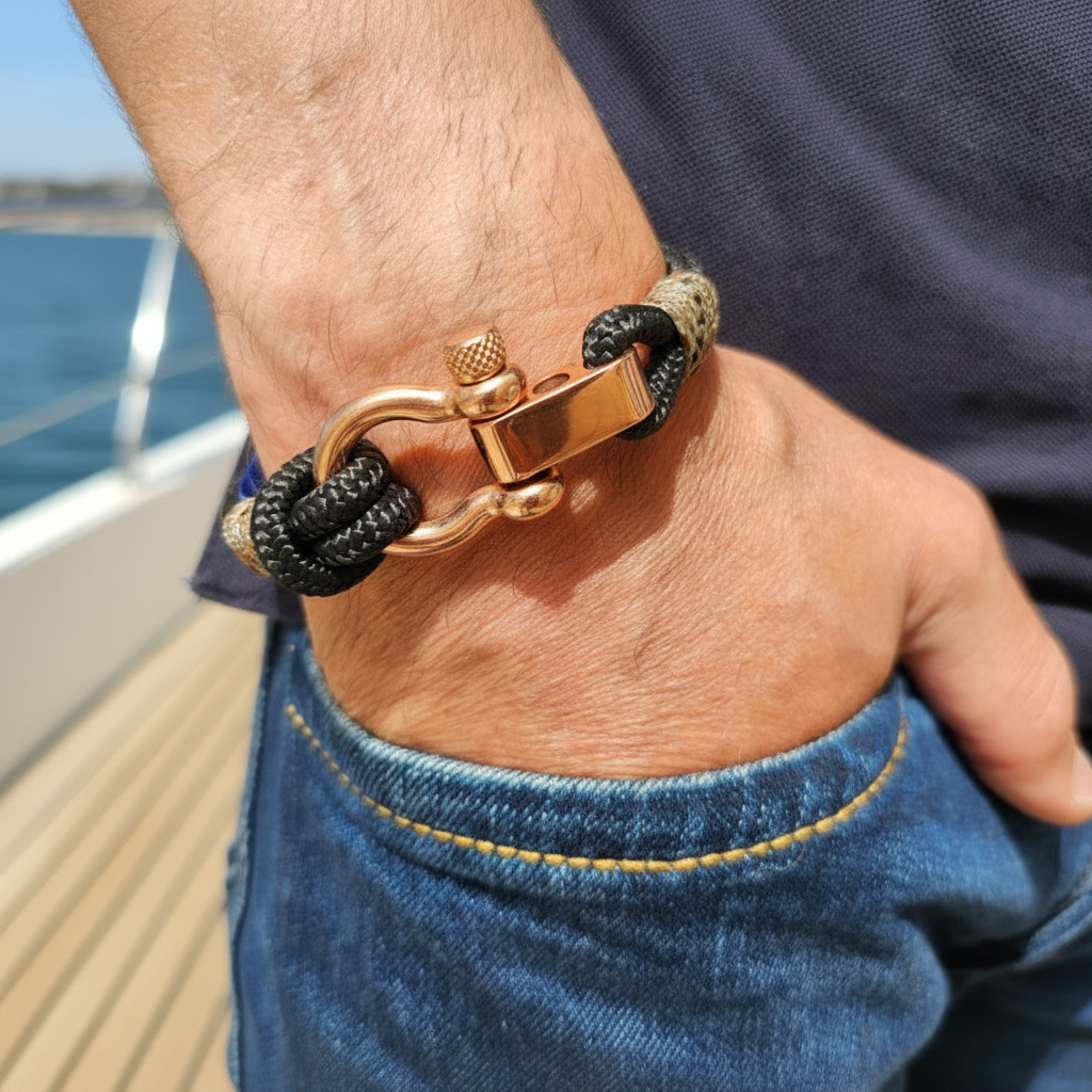 CAPTAIN Nautical Clasp Bracelet - Camo