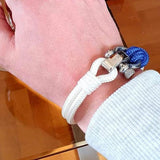 CORSAIR 5mm Nautical Clasp Bracelet Blue White