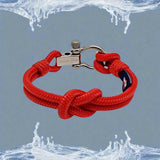 CORSAIR 5mm Nautical Clasp Bracelet Red