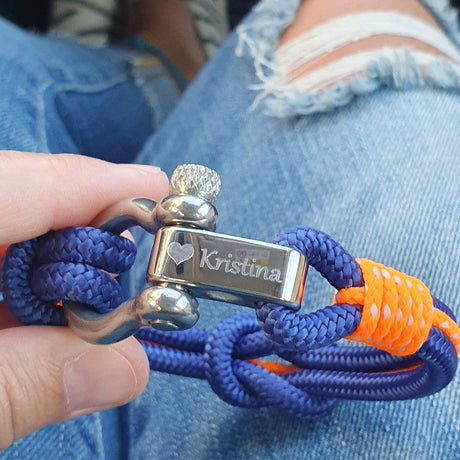 CORSAIR Big Shackle Bracelet Blue Orange