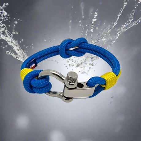 CORSAIR Big Shackle Bracelet Blue Yellow