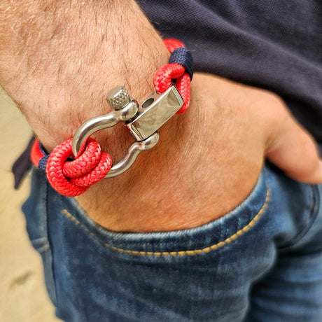 CORSAIR Big Shackle Bracelet Red Blue