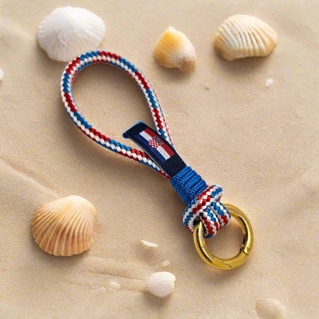 HARBOUR MINI Croatian blue mix rope key-ring