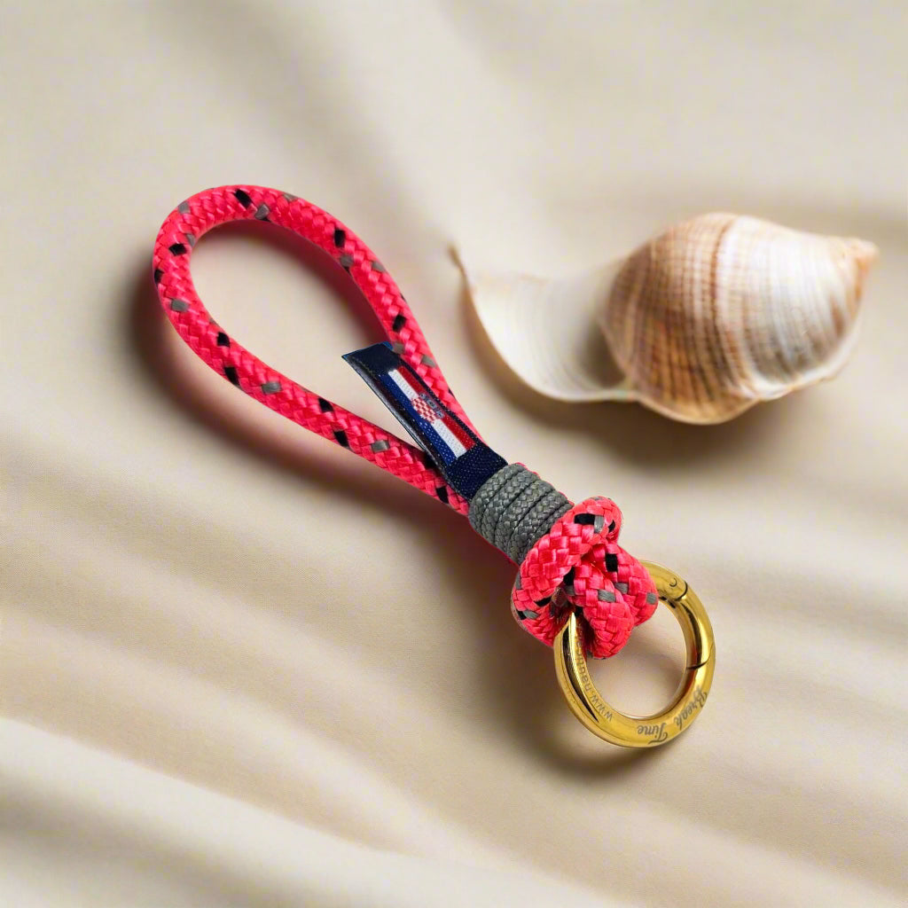 HARBOUR MINI pink mix rope key-ring