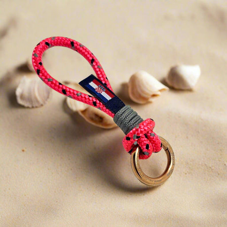 HARBOUR MINI pink mix rope key-ring