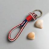 HARBOUR nautical rope keyring red mix