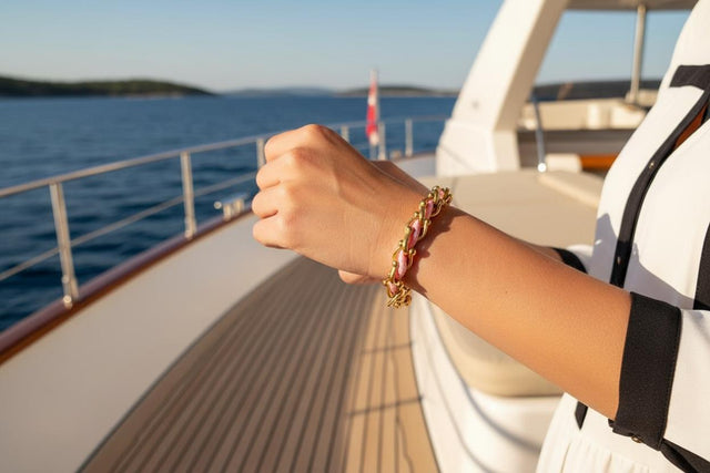 OCEAN MAXI Designer Bracelet / Necklace Baby Pink