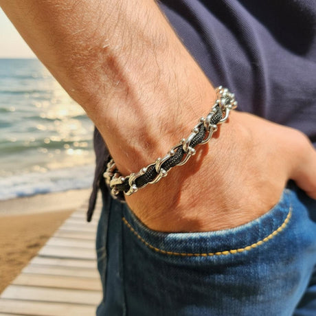 OCEAN MAXI Designer Bracelet / Necklace Black