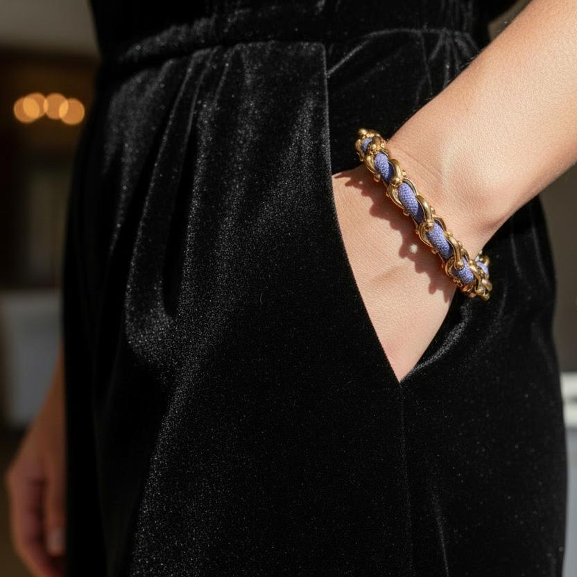 OCEAN MAXI Designer Bracelet / Necklace Dusty Purple