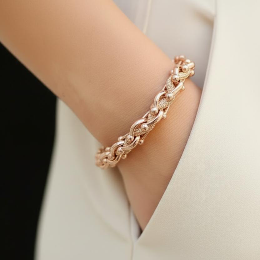 OCEAN MAXI Designer Bracelet / Necklace Gold