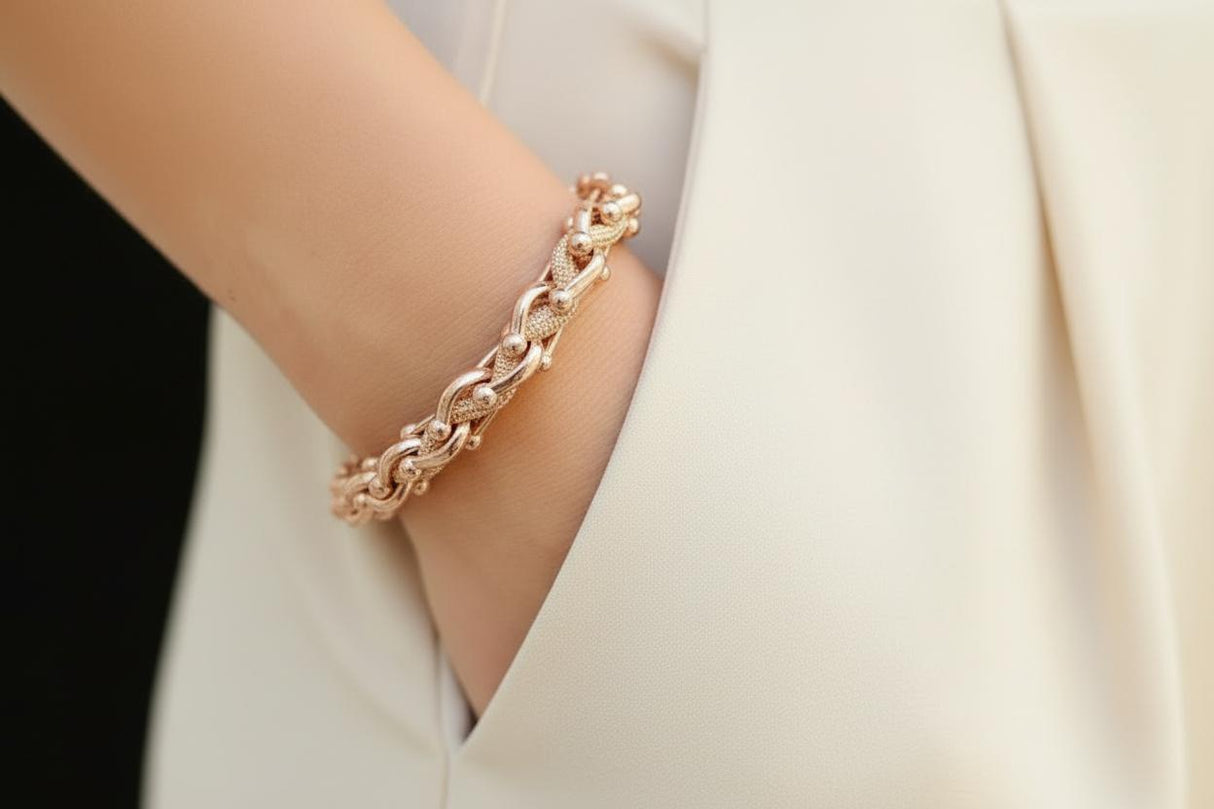 OCEAN MAXI Designer Bracelet / Necklace Gold