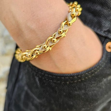 OCEAN MAXI Designer Bracelet / Necklace Gold