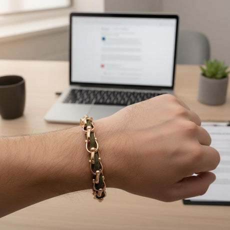 OCEAN MAXI Designer Bracelet / Necklace Khaki