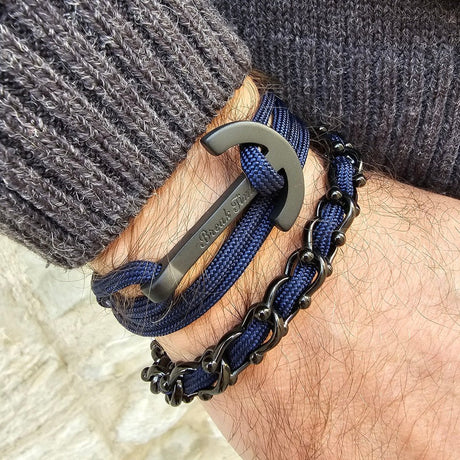 OCEAN MAXI Designer Bracelet / Necklace Navy Blue