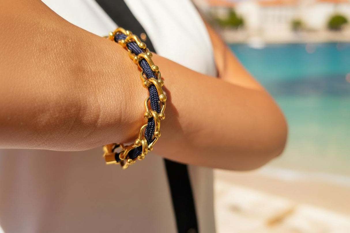 OCEAN MAXI Designer Bracelet / Necklace Navy Blue