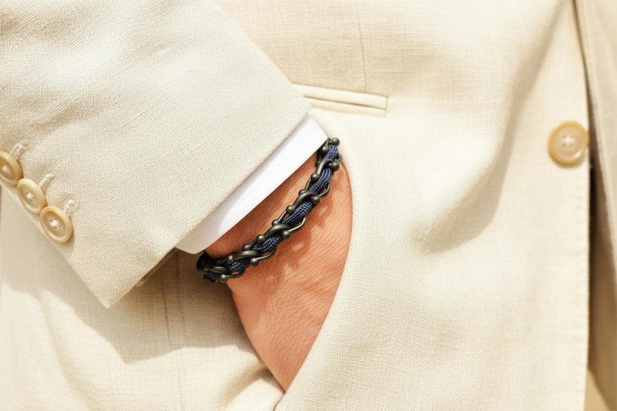 OCEAN MAXI Designer Bracelet / Necklace Navy Blue