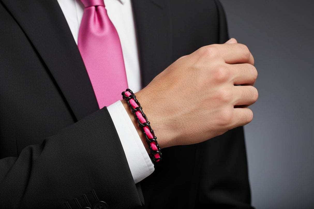 OCEAN MAXI Designer Bracelet / Necklace Neon Pink