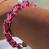 OCEAN MAXI Designer Bracelet / Necklace Neon Pink