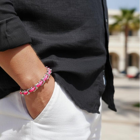 OCEAN MAXI Designer Bracelet / Necklace Neon Pink
