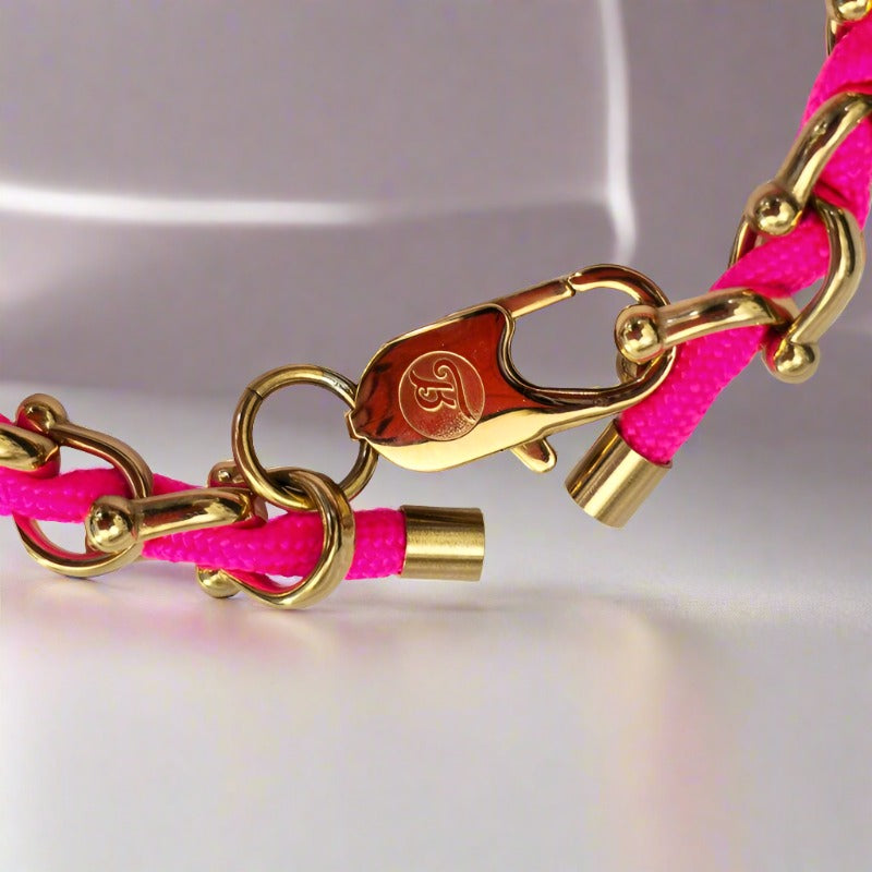 OCEAN MAXI Designer Bracelet / Necklace Neon Pink