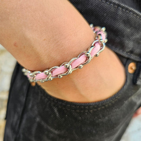 OCEAN MAXI Designer Bracelet / Necklace Soft Pink