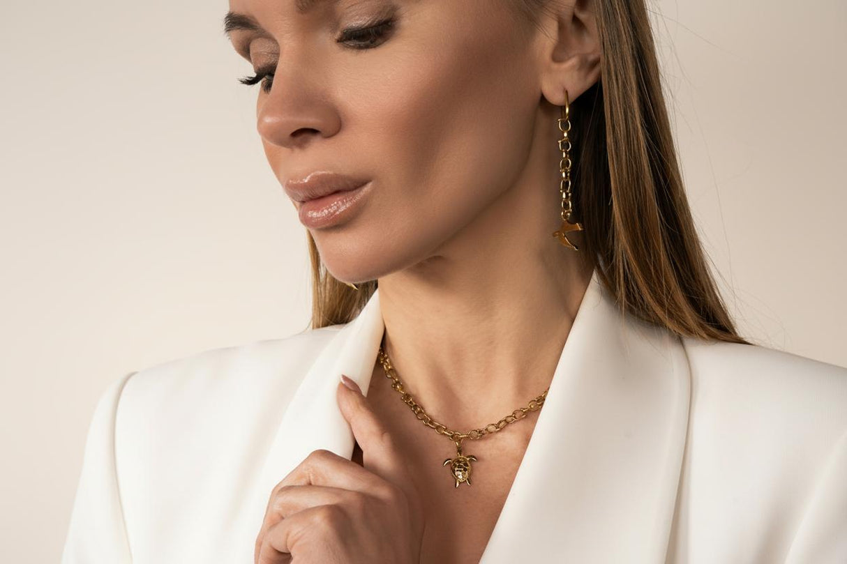 OCEAN MINI Dangle Earrings with Croatia Pendant