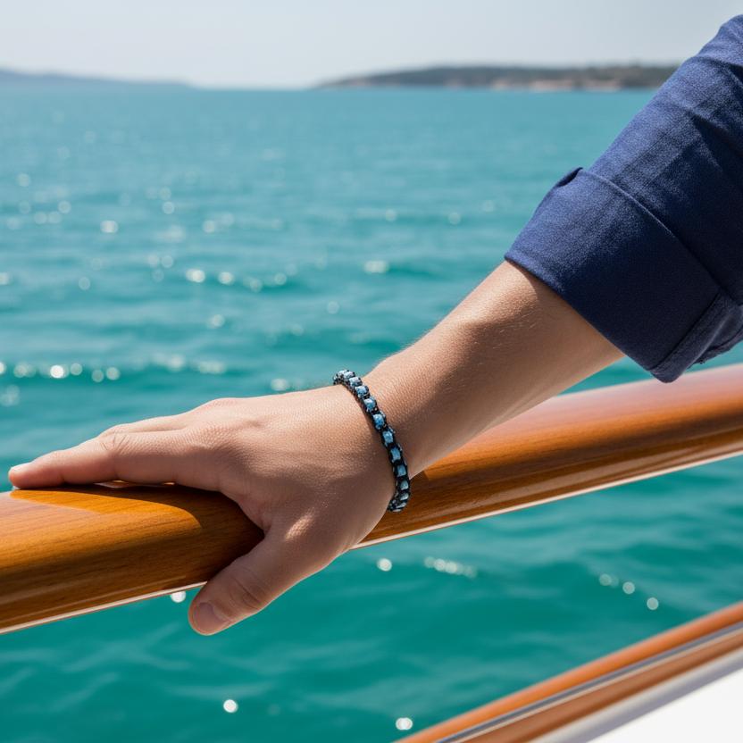 OCEAN MINI Designer Bracelet / Necklace Baby Blue