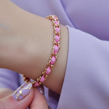 OCEAN MINI Designer Bracelet / Necklace Baby Pink
