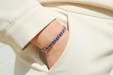 OCEAN MINI Designer Bracelet / Necklace Electric Blue