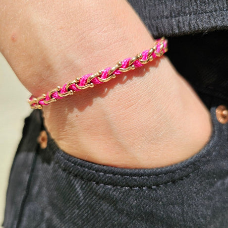 OCEAN MINI Designer Bracelet / Necklace Fuchsia