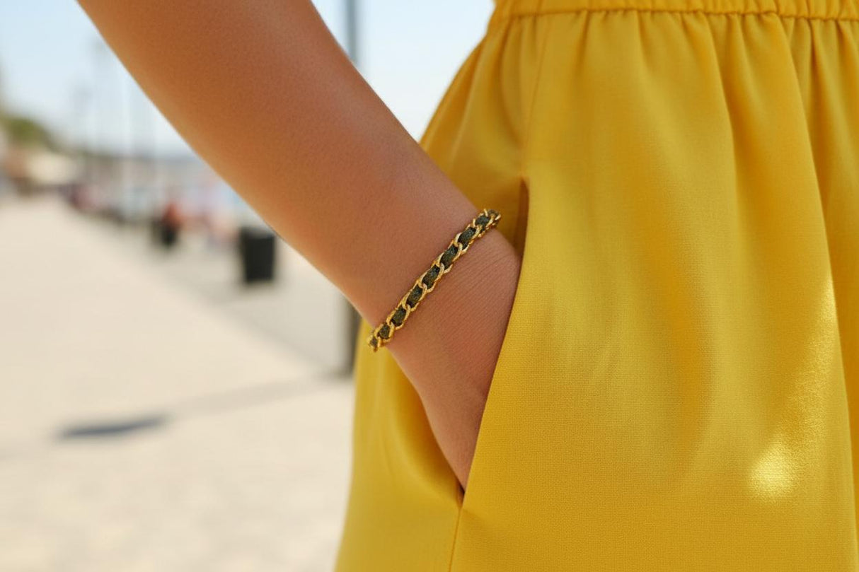 OCEAN MINI Designer Bracelet / Necklace Khaki