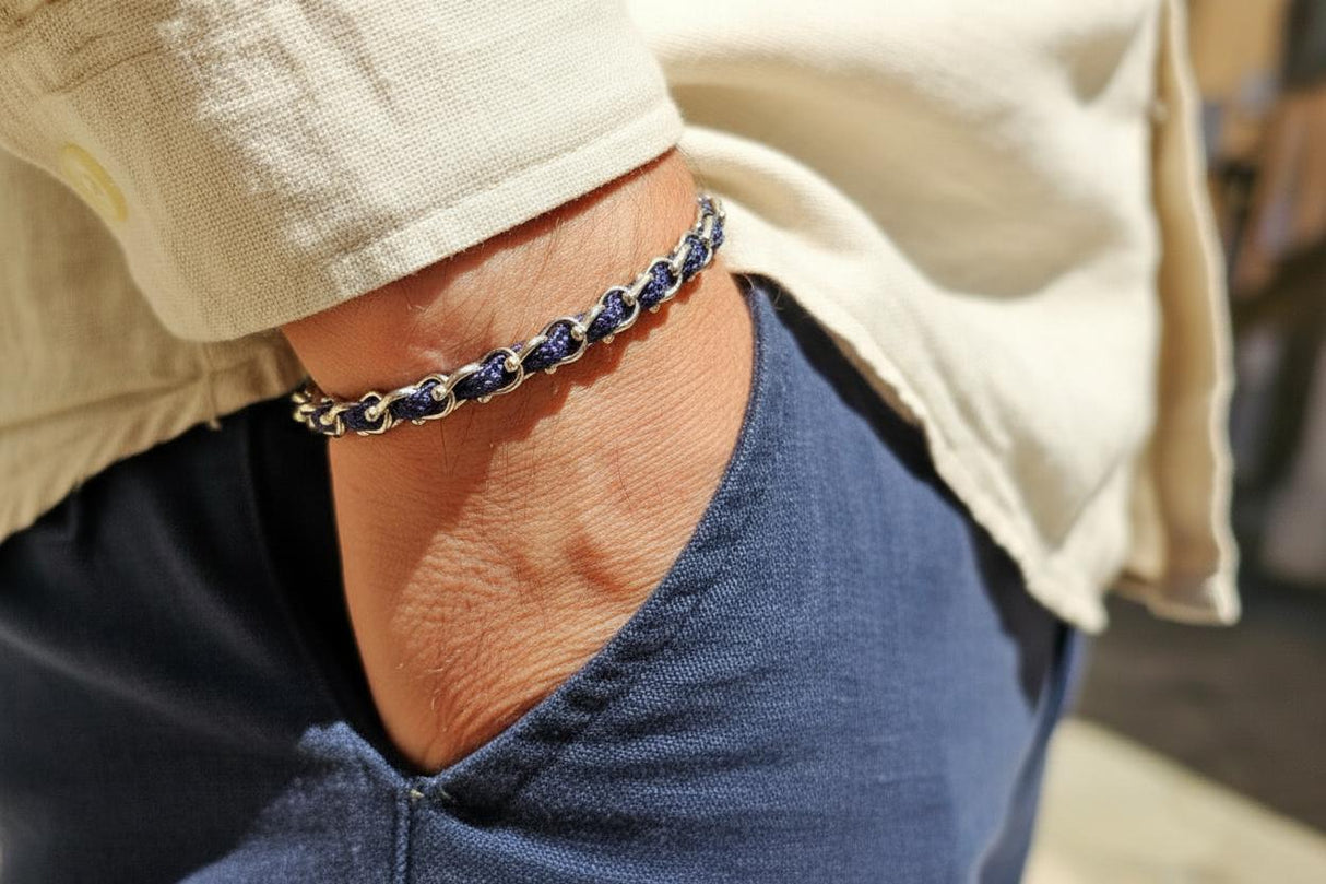 OCEAN MINI Designer Bracelet / Necklace Navy Blue