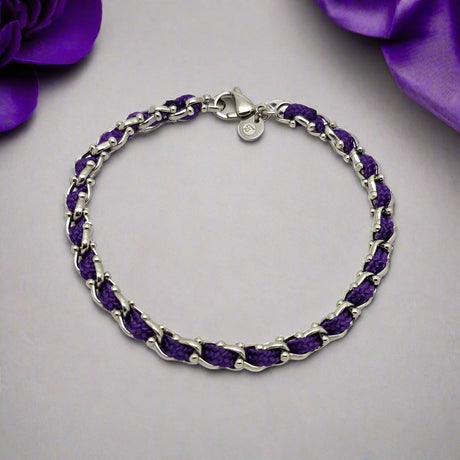 OCEAN MINI Designer Bracelet / Necklace Neon Purple