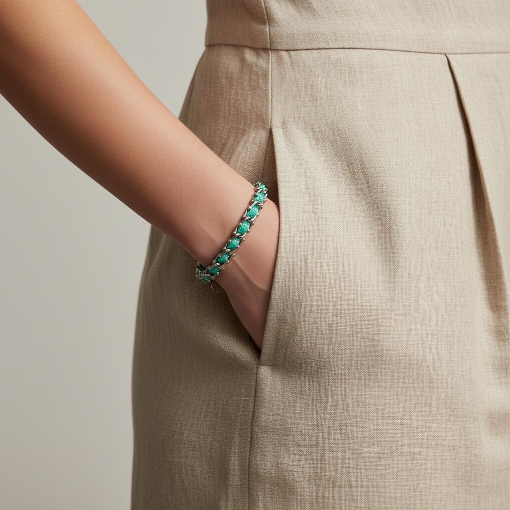 OCEAN MINI Designer Bracelet / Necklace Turquoise Green