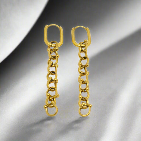 OCEAN MINI Designer Chain Drop Earrings