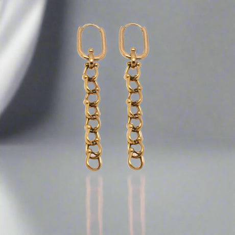 OCEAN MINI Designer Chain Drop Earrings