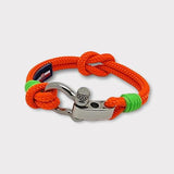 RECYCLED rope bracelet orange green