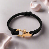 ROYAL 3mm nautical clasp bracelet black