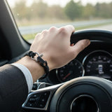 ROYAL 3mm nautical clasp bracelet black