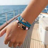 ROYAL 3mm nautical clasp bracelet black baby pink