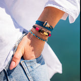 ROYAL 3mm nautical clasp bracelet black fuchsia