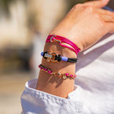 ROYAL 3mm nautical clasp bracelet black lavender purple