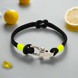 ROYAL 3mm nautical clasp bracelet black neon yellow