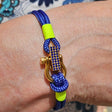 ROYAL 3mm nautical clasp bracelet blue neon yellow
