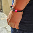 ROYAL mini shackle bracelet black fuchsia